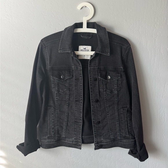 Hollister Black Denim Jacket - Picture 1 of 4